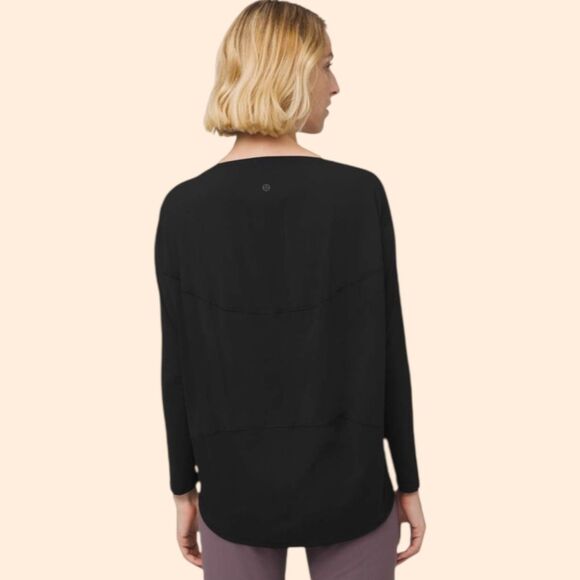Lululemon Back in Action Long Sleeve Black - Picture 1 of 5